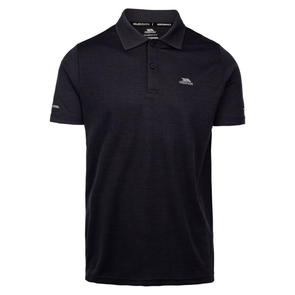 Trespass Mens Mckay Active Polo Shirt / Dark Flint Marl